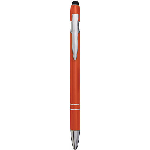 Aluminium-Kugelschreiber MERCHANT , orange, Aluminium / Silikon, 14,20cm (Länge), Bild 4