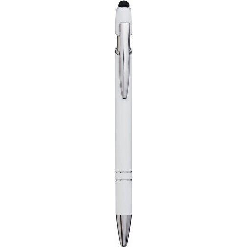 Aluminium-Kugelschreiber MERCHANT , weiß, Aluminium / Silikon, 14,20cm (Länge), Bild 4