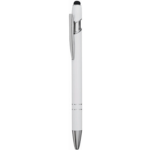 Aluminium-Kugelschreiber MERCHANT , weiß, Aluminium / Silikon, 14,20cm (Länge), Bild 5