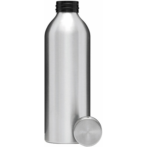 Aluminium-Trinkflasche JUMBO TRANSIT , silber, Aluminium / Edelstahl / PP / Silikon, 22,50cm (Länge), Bild 3