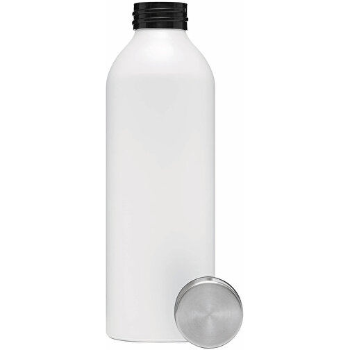 Aluminium-Trinkflasche JUMBO TRANSIT , weiß, Aluminium / Edelstahl / PP / Silikon, 22,50cm (Länge), Bild 3
