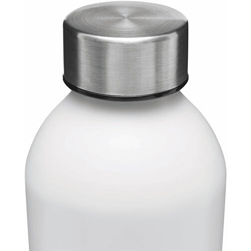 Aluminium-Trinkflasche JUMBO TRANSIT , weiss, Aluminium / Edelstahl / PP / Silikon, 22,50cm (Länge), Bild 4