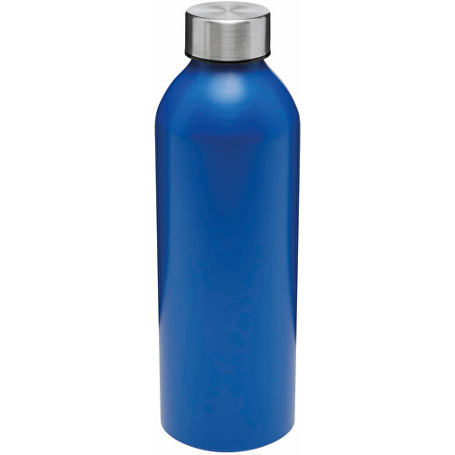 Aluminium-Trinkflasche JUMBO TRANSIT , blau, Aluminium / Edelstahl / PP / Silikon, 22,50cm (Länge), Bild 1