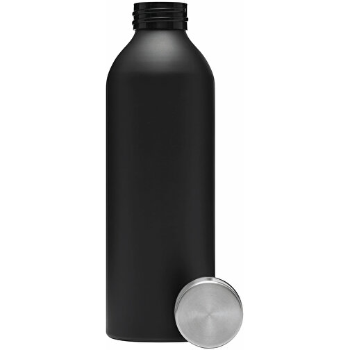 Aluminium-Trinkflasche JUMBO TRANSIT , schwarz, Aluminium / Edelstahl / PP / Silikon, 22,50cm (Länge), Bild 3