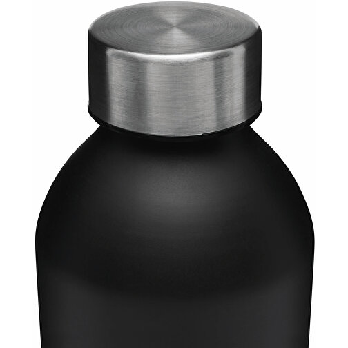 Aluminium-Trinkflasche JUMBO TRANSIT , schwarz, Aluminium / Edelstahl / PP / Silikon, 22,50cm (Länge), Bild 4