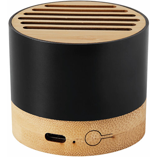 Wireless-Lautsprecher PURE SOUND , schwarz, Aluminium / Bambus, 5,10cm (Länge), Bild 1