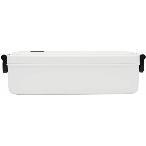 Lunchbox LUNCH TIME , weiss, Kunststoff / Silikon, 21,00cm x 6,00cm x 11,50cm (Länge x Höhe x Breite), Bild 2