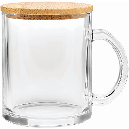 Trinkbecher MINTEA , transparent, Glas / Bambus, 8,00cm (Länge), Bild 3