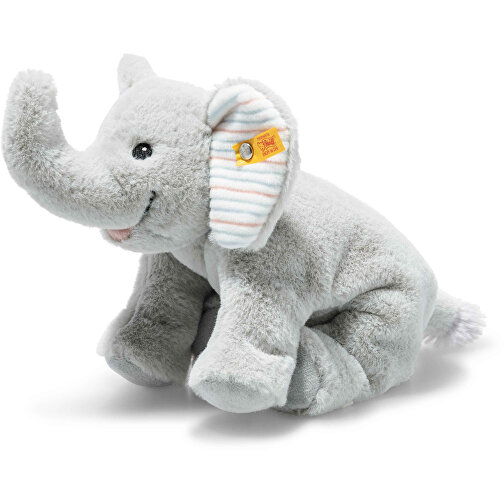 Soft Cuddly Friends Floppy Trampili Elefant , Steiff, hellgrau, aus Plüsch für babysanfte Haut, 20,00cm x 9,00cm x 19,00cm (Länge x Höhe x Breite), Bild 1