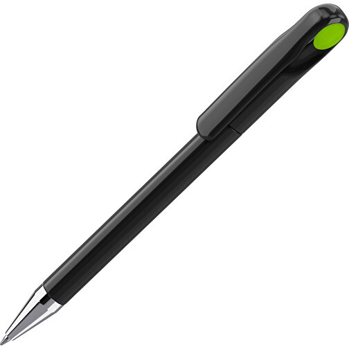 Prodir DS1 TPC Twist Kugelschreiber , Prodir, schwarz poliert / grün, Kunststoff/Metall, 14,10cm x 1,40cm (Länge x Breite), Bild 1