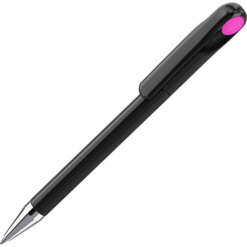 Prodir DS1 TPC Twist Kugelschreiber , Prodir, schwarz poliert / fuchsia, Kunststoff/Metall, 14,10cm x 1,40cm (Länge x Breite), Bild 1