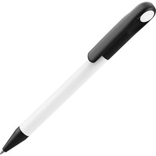 Prodir DS1 TMM Twist Kugelschreiber , Prodir, weiss matt / schwarz, Kunststoff, 14,10cm x 1,40cm (Länge x Breite), Bild 1