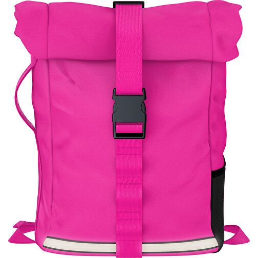 Rolltop Rucksack Comfort , pink, Sublimation-fabric 200g - Polyester (PU), 29,50cm x 13,00cm x 33,00cm (Länge x Höhe x Breite), Bild 1
