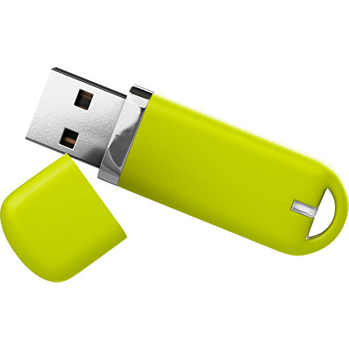 USB-Stick StylishDrive 2.0 , hellgrün MB , 16 GB , Gummiplastik, Kunststoff MB , 6,20cm x 0,75cm x 2,00cm (Länge x Höhe x Breite), Bild 1