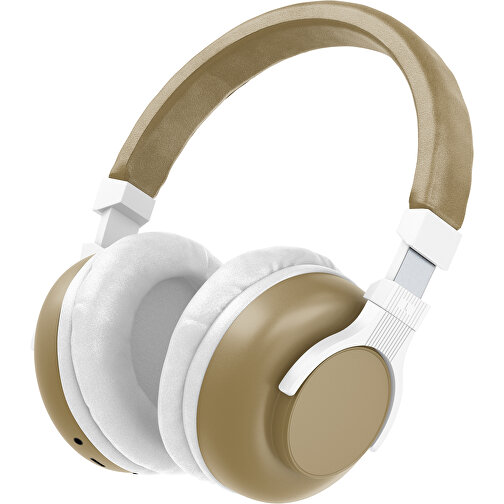 Bluetooth-ANC-Kopfhörer SilentHarmony Inkl. Individualisierung , gold / weiß, Kunststoff, 20,00cm x 10,00cm x 17,00cm (Länge x Höhe x Breite), Bild 1