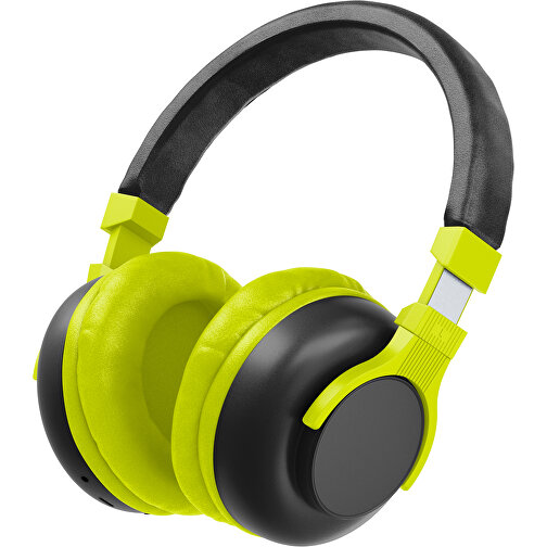 Bluetooth-ANC-Kopfhörer SilentHarmony Inkl. Individualisierung , schwarz / hellgrün, Kunststoff, 20,00cm x 10,00cm x 17,00cm (Länge x Höhe x Breite), Bild 1