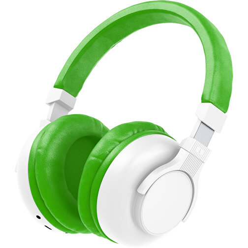Bluetooth-ANC-Kopfhörer SilentHarmony Inkl. Individualisierung , weiß / grasgrün, Kunststoff, 20,00cm x 10,00cm x 17,00cm (Länge x Höhe x Breite), Bild 1