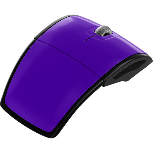 Klappmaus MaxFold , violet / schwarz, Kunststoff, 11,30cm x 2,50cm x 5,80cm (Länge x Höhe x Breite), Bild 1