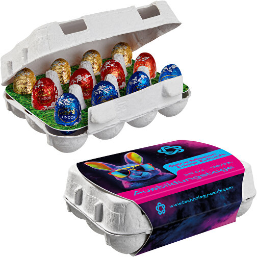 caja de 12 huevos de Pascua con minihuevos Lindt Lindor, Imagen 1