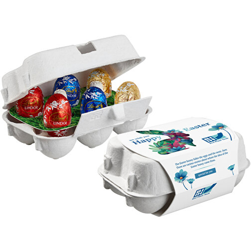 carton de 6 oufs de Pâques avec mini-oufs Lindt Lindor, Image 1