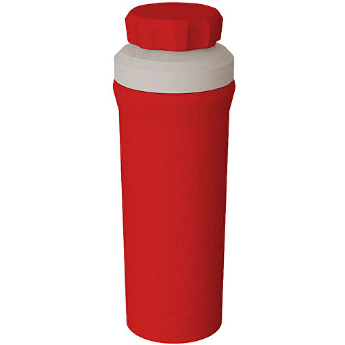 OLLI 0,5 Trinkflasche 500ml , Koziol, nature red, Organic Bio-Circular, 7,50cm x 21,00cm x 7,50cm (Länge x Höhe x Breite), Bild 1
