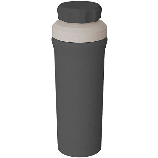OLLI 0,5 Trinkflasche 500ml , Koziol, nature ash grey, Organic Bio-Circular, 7,50cm x 21,00cm x 7,50cm (Länge x Höhe x Breite), Bild 1