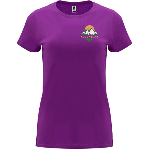 Capri T-Shirt Für Damen , lila, Single jersey Strick 100% Baumwolle, 170 g/m2, M, , Bild 2