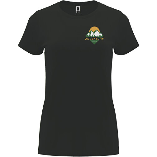 Capri T-Shirt Für Damen , dark lead, Single jersey Strick 100% Baumwolle, 170 g/m2, XL, , Bild 2