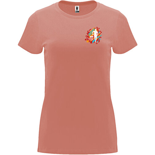 Capri T-Shirt Für Damen , clay orange, Single jersey Strick 100% Baumwolle, 170 g/m2, 2XL, , Bild 2