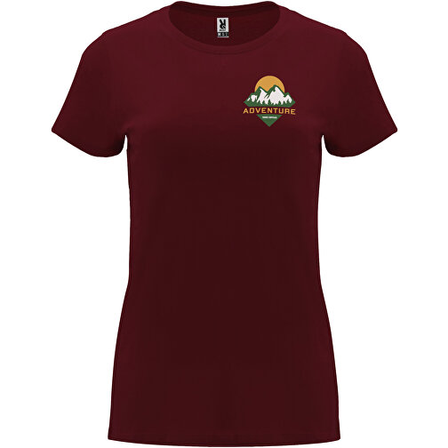 Capri T-Shirt Für Damen , garnet, Single jersey Strick 100% Baumwolle, 170 g/m2, XL, , Bild 2