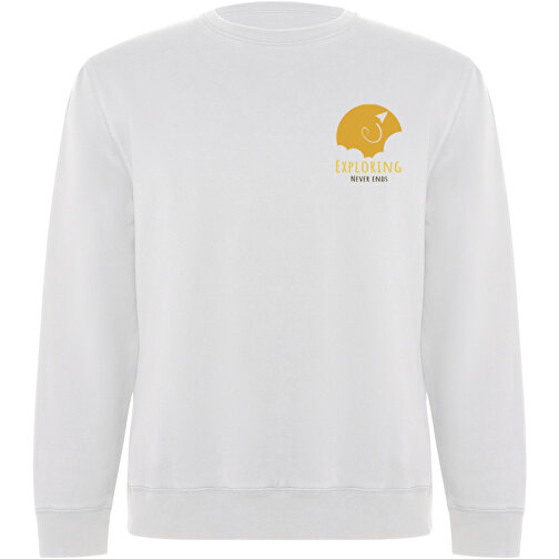 Batian Sweatshirt Mit Rundhalsausschnitt Unisex , weiß, Strick 60% Bio Baumwolle, 40% Recyceltes Polyester, 300 g/m2, XL, , Bild 2