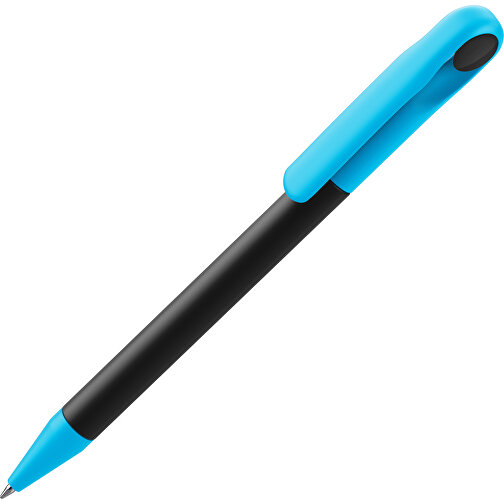 Prodir DS1 TMM Twist Kugelschreiber , Prodir, schwarz / himmelblau, Kunststoff, 14,10cm x 1,40cm (Länge x Breite), Bild 1