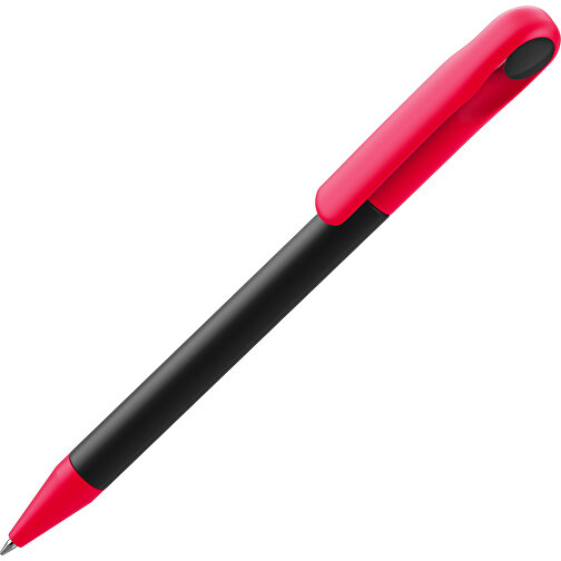 Prodir DS1 TMM Twist Kugelschreiber , Prodir, schwarz / ampelrot, Kunststoff, 14,10cm x 1,40cm (Länge x Breite), Bild 1