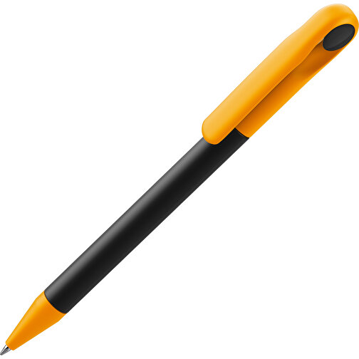 Prodir DS1 TMM Twist Kugelschreiber , Prodir, schwarz / gelborange, Kunststoff, 14,10cm x 1,40cm (Länge x Breite), Bild 1