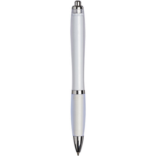 Curvy ballpoint pen with frosted barrel and grip, Image 3