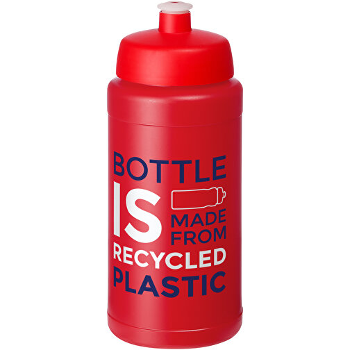Baseline Recycelte Sportflasche, 500 Ml , Green Concept, rot, Recycelter HDPE Kunststoff, 18,50cm (Höhe), Bild 2
