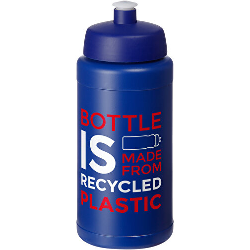 Baseline Recycelte Sportflasche, 500 Ml , Green Concept, blau, Recycelter HDPE Kunststoff, 18,50cm (Höhe), Bild 2