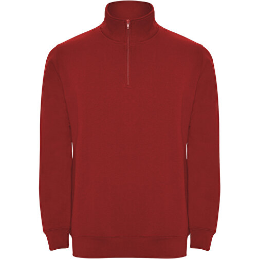 Aneto Pullover Mit Viertelreißverschluss , rot, Strick 50% Baumwolle, 50% Polyester, 280 g/m2, M, , Bild 1