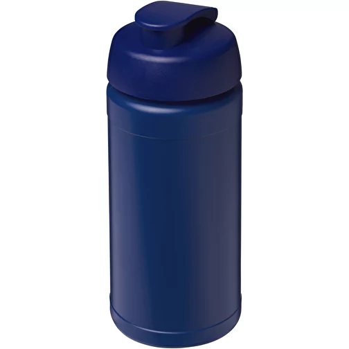 Bouteille de sport Baseline de 500 ml recyclée avec couvercle rabattable, Image 1
