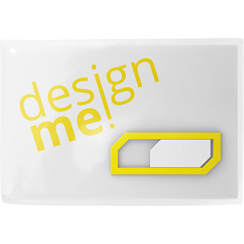 Webcam-Cover SicherHide Mit Bedruckter Karte , weiß / gelb, Kunststoff, 1,50cm x 3,90cm (Länge x Breite), Bild 1