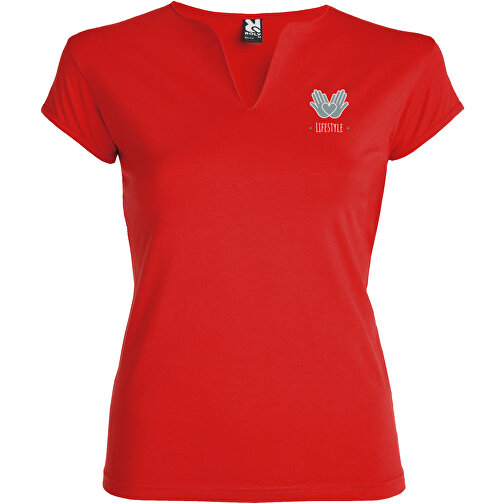 Belice T-Shirt Für Damen , rot, Single jersey Strick 94% Baumwolle, 6% Elastan, 200 g/m2, M, , Bild 2