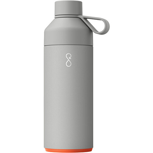 Big Ocean Bottle 1 L Vakuumisolierte Flasche , rock grey, Recycled stainless steel, 25% PET Kunststoff, 50% Recycelter PET Kunststoff, 25% Silikon Kunststoff, 26,20cm (Höhe), Bild 1