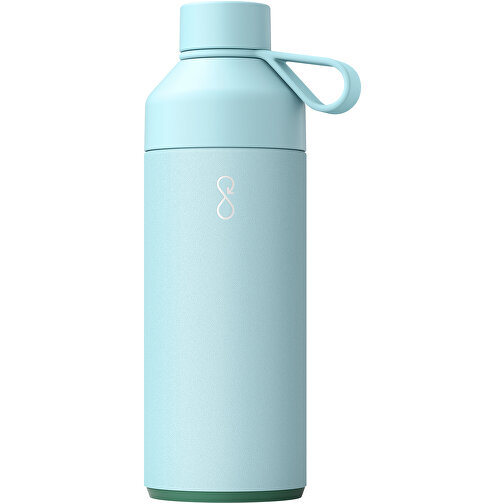 Big Ocean Bottle 1 L Vakuumisolierte Flasche , himmelblau, Recycled stainless steel, 25% PET Kunststoff, 50% Recycelter PET Kunststoff, 25% Silikon Kunststoff, 26,20cm (Höhe), Bild 1
