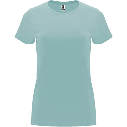 Capri T-Shirt Für Damen , Washed Blue, Single jersey Strick 100% Baumwolle, 170 g/m2, 2XL, , Bild 1