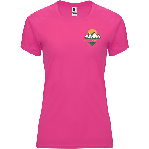 Bahrain Sport T-Shirt Für Damen , pink fluor, Interlock Strick 100% Polyester, 135 g/m2, XL, , Bild 2