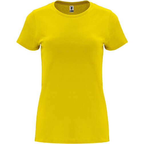 Capri T-Shirt Für Damen , gelb, Single jersey Strick 100% Baumwolle, 170 g/m2, 2XL, , Bild 1