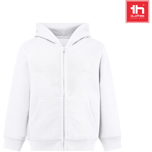 THC AMSTERDAM KIDS WH. Kinderjacken , weiß, Amerikanisches Fleece, recyceltes Polyester, 4, , Bild 5