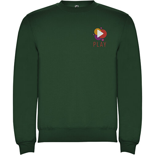 Clasica Sweatshirt Mit Rundhalsausschnitt Unisex , dunkelgrün, Strick 50% Baumwolle, 50% Polyester, 280 g/m2, L, , Bild 2