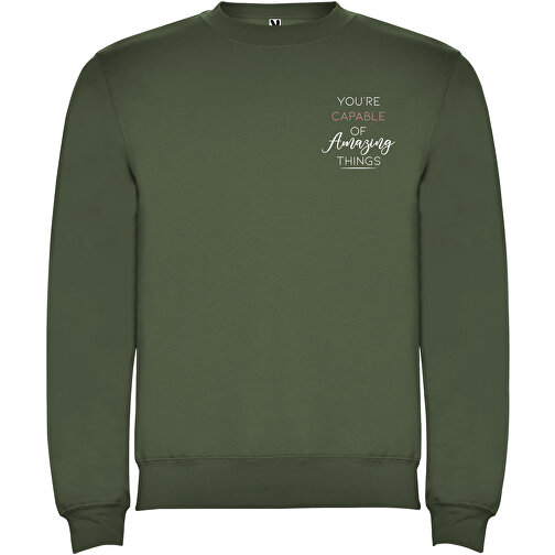 Clasica Sweatshirt Mit Rundhalsausschnitt Unisex , venture green, Strick 50% Baumwolle, 50% Polyester, 280 g/m2, L, , Bild 2