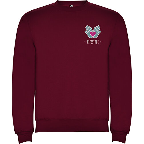 Clasica Sweatshirt Mit Rundhalsausschnitt Unisex , garnet, Strick 50% Baumwolle, 50% Polyester, 280 g/m2, XL, , Bild 2